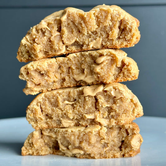 JoJo's gourmet peanut butter cookie with premium peanut butter